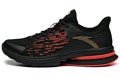 Anta Cushioning Abrasion Resistant Coverage Rebound Thermal Low top Running Shoes Men's Black Red