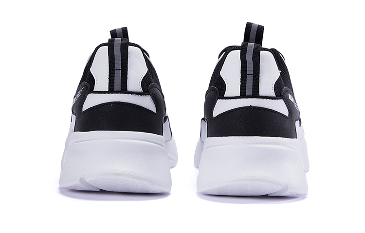 QIAODAN Lightweight, Wear resistant, And Non slip Low top Running Shoes Men’s Black Jordan White