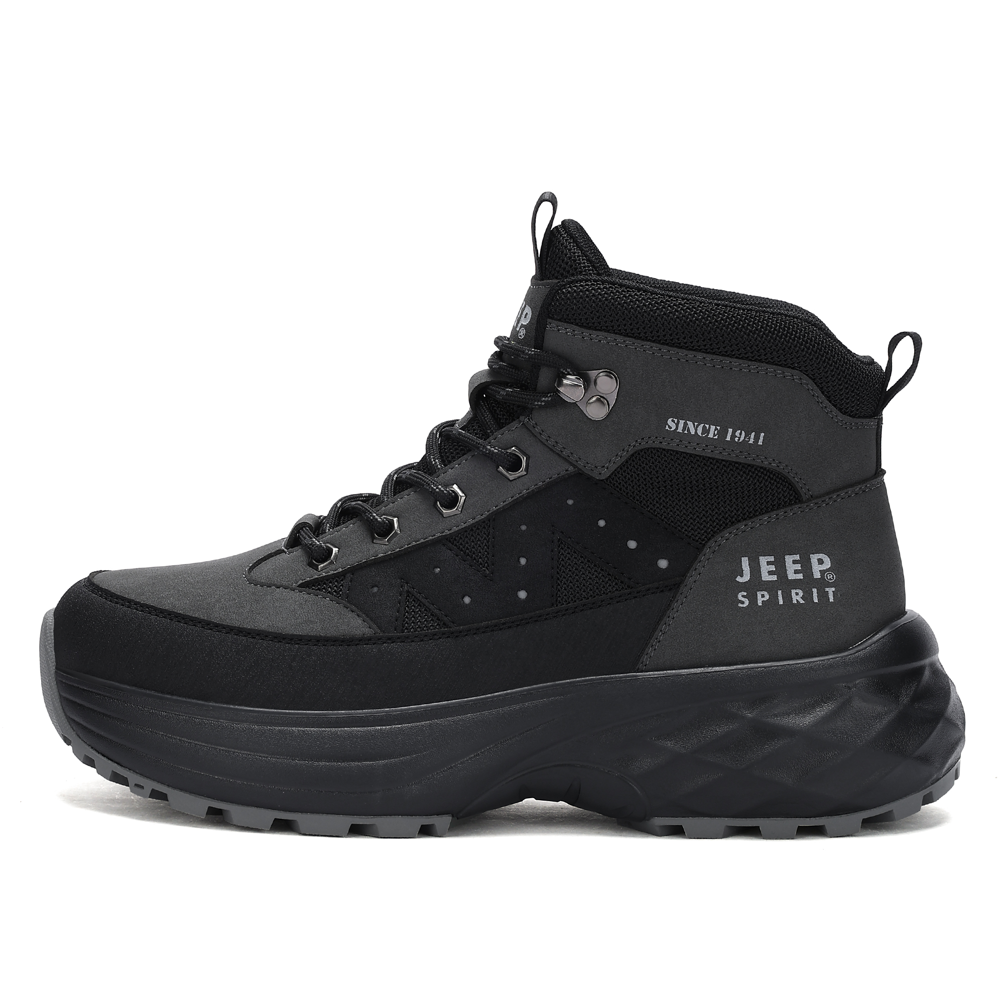 JEEP SPIRIT Cushioning Abrasion Resistant Waterproof Impact Resistant High top Outdoor Shoes Men’s