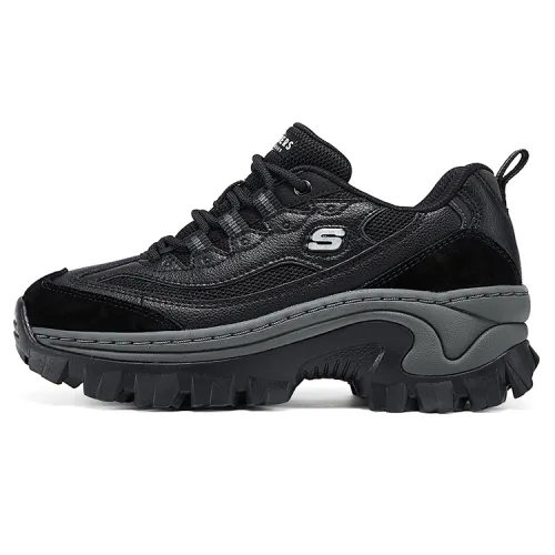 Skechers Honey Cake Shoes Abrasion Resistant Height Increasing Low top Chunky Sneakers Women's Black