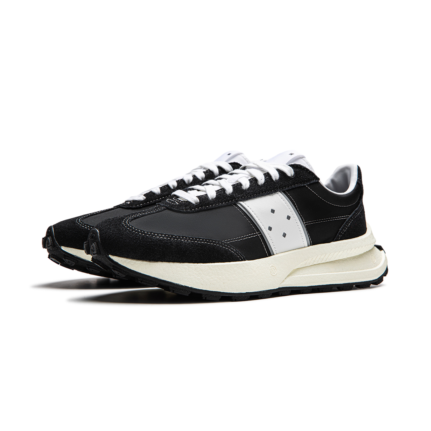 Li Ning Cushioning Abrasion Resistant Low top Running Shoes Unisex Black