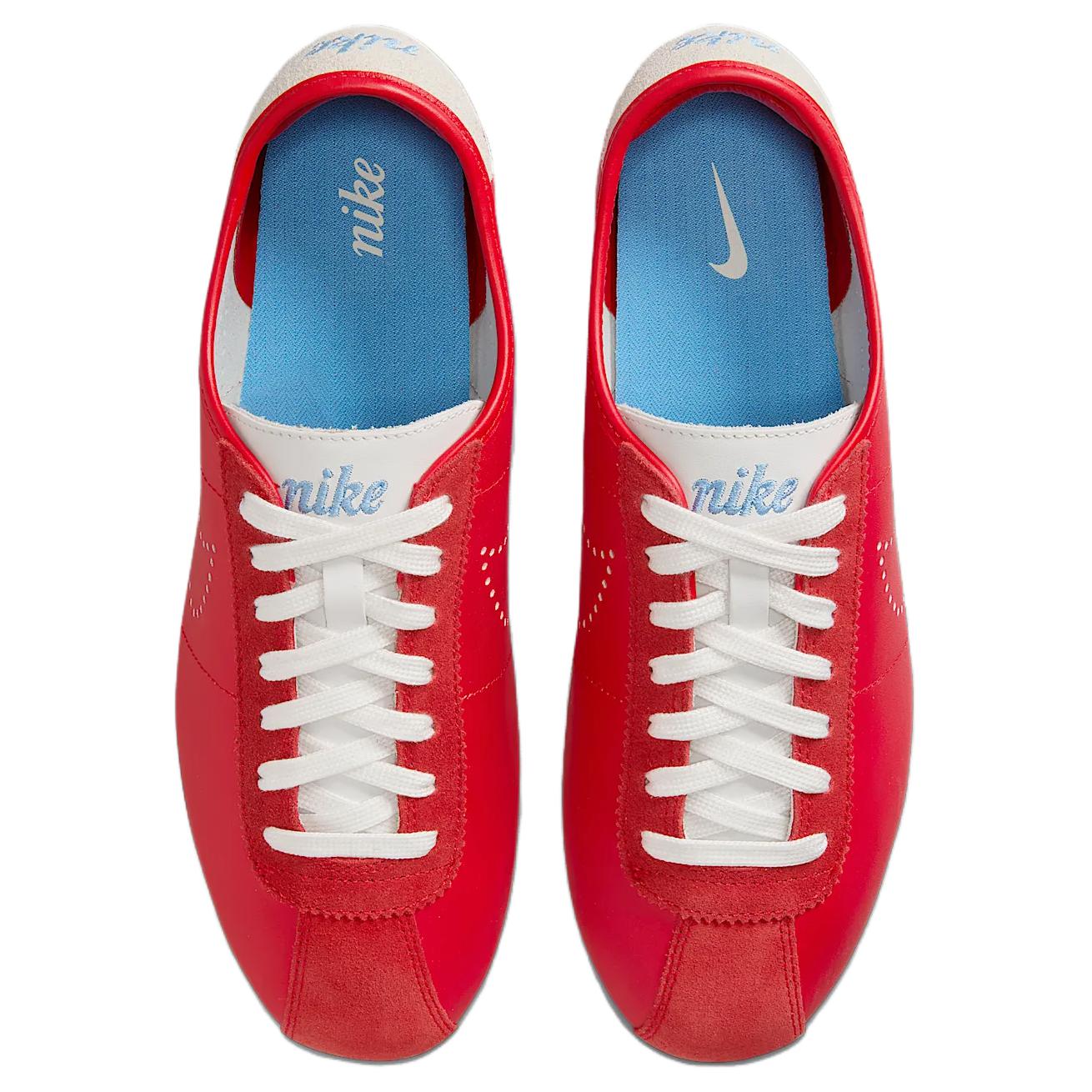 Nike Cortez Leather University Red University Blue Perforated Swoosh Women’s