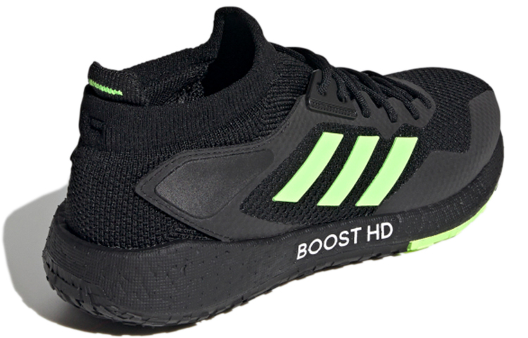 Мужские кроссовки adidas PulseBOOST (черно-зеленые) — Чёрный / зелёный — фото 4