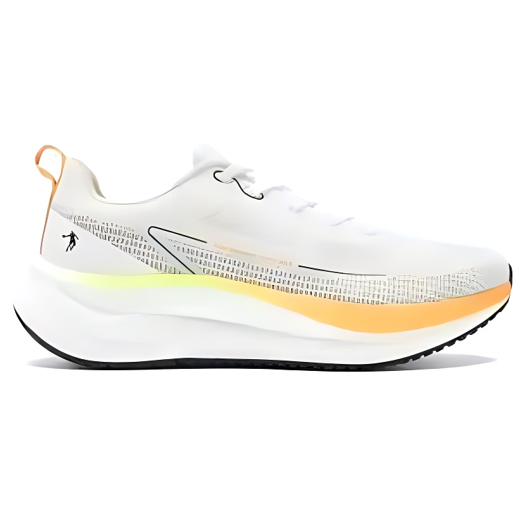 QIAODAN Cushioning Breathable Lightweight Low top Casual Running Shoes Men’s White Orange