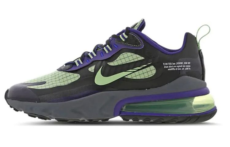 Мужские кроссовки Nike Air Max 270 Future Swoosh (черно-фиолетово-зеленые) — фото 1