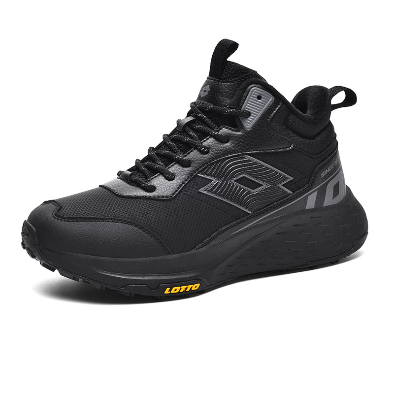 LOTTO Fleece Lined Thermal Snowfield Boots Cushioning Slip Resistant Abrasion Resistant Height Increasing High top