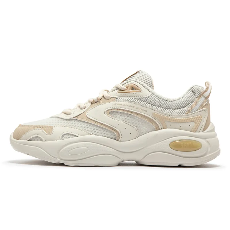 361° Abrasion Resistant Breathable Low top Chunky Sneakers Men's White Yellow