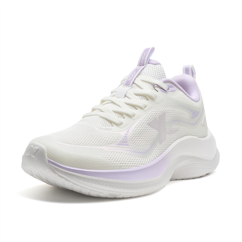 XTEP Feather Low top Casual Training City Commuting Running Shoes Women’s Sail White Peony Purple