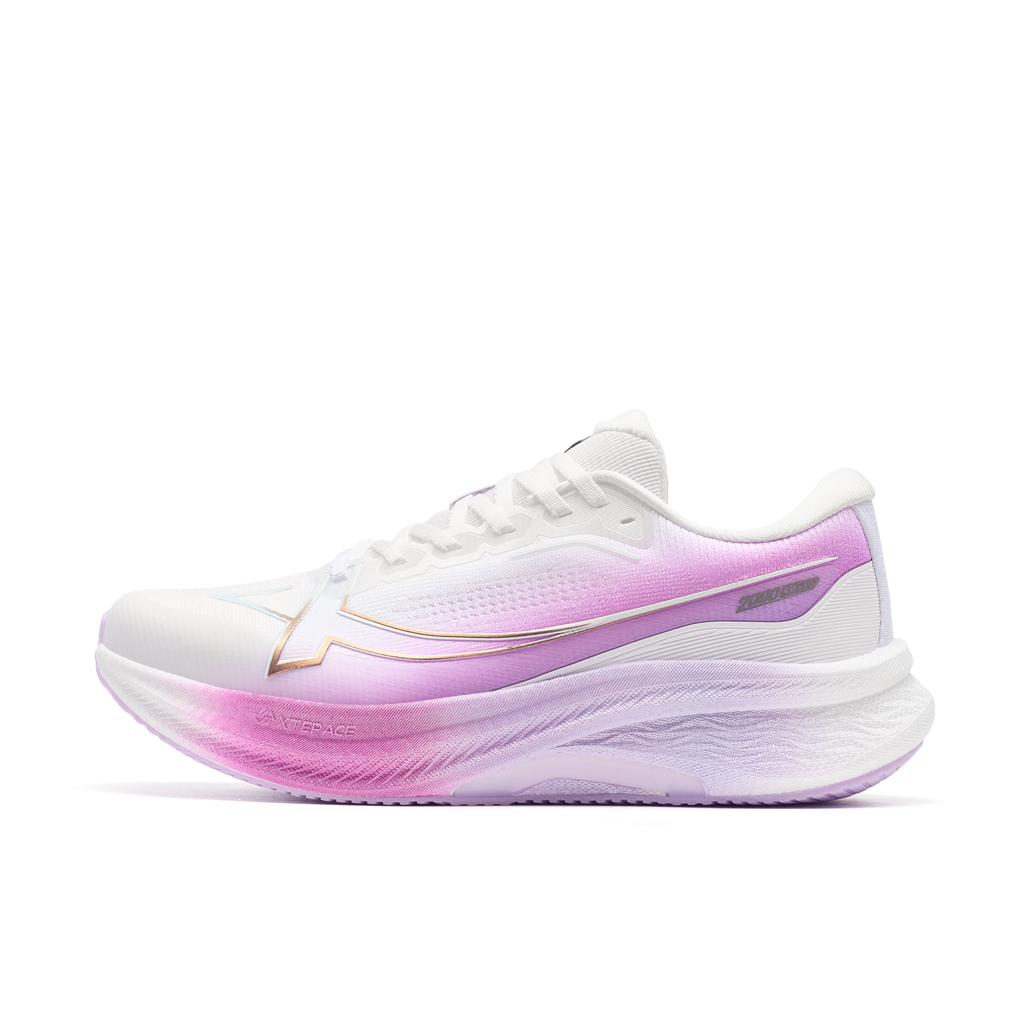 XTEP 2000km PLUS Running Shoes Women’s Low Top Classic White/Peony Purple/Stunning Fuchsia
