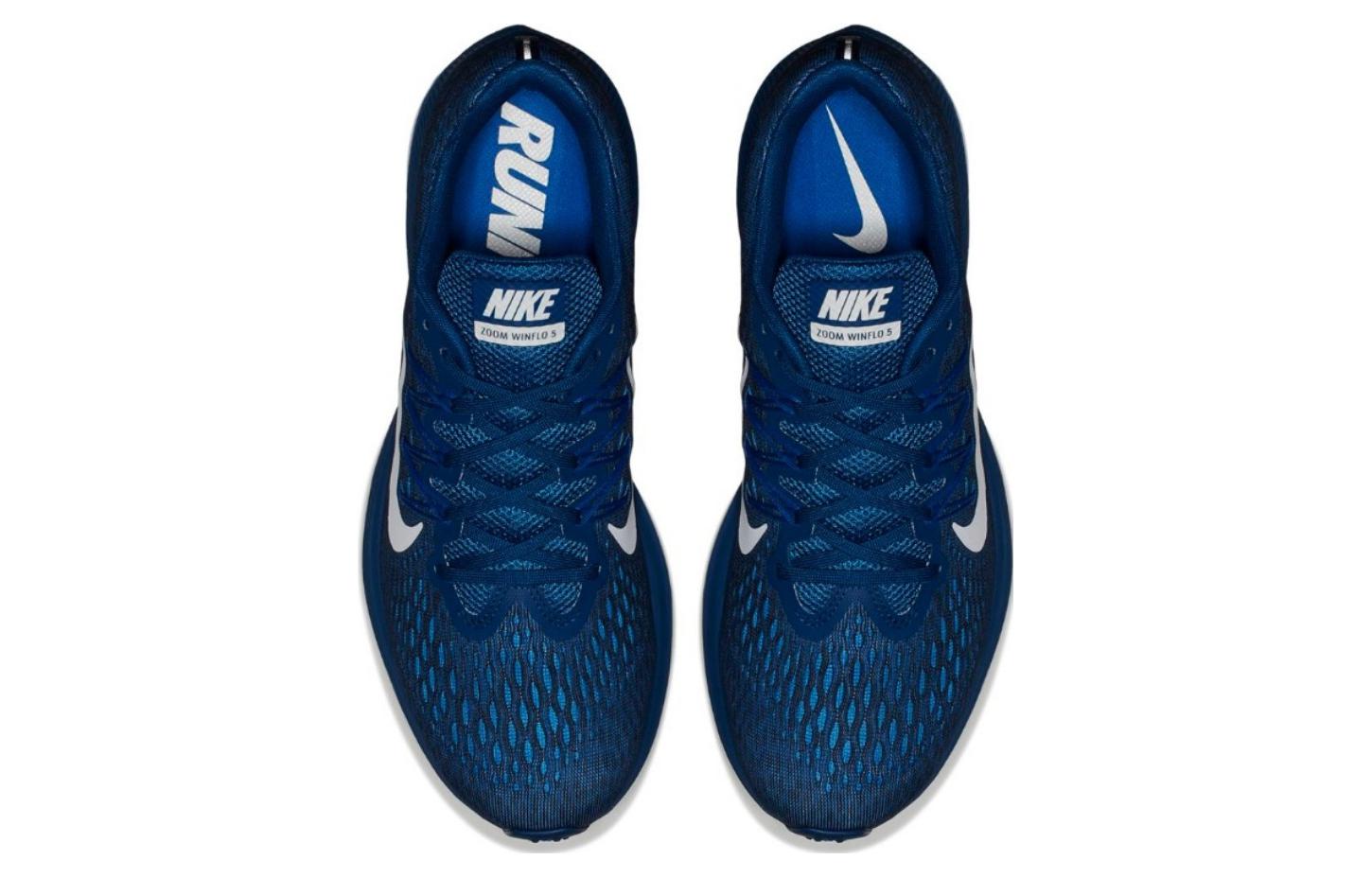 Мужские кроссовки Nike Zoom Winflo 5 (сине-белые) — фото 3