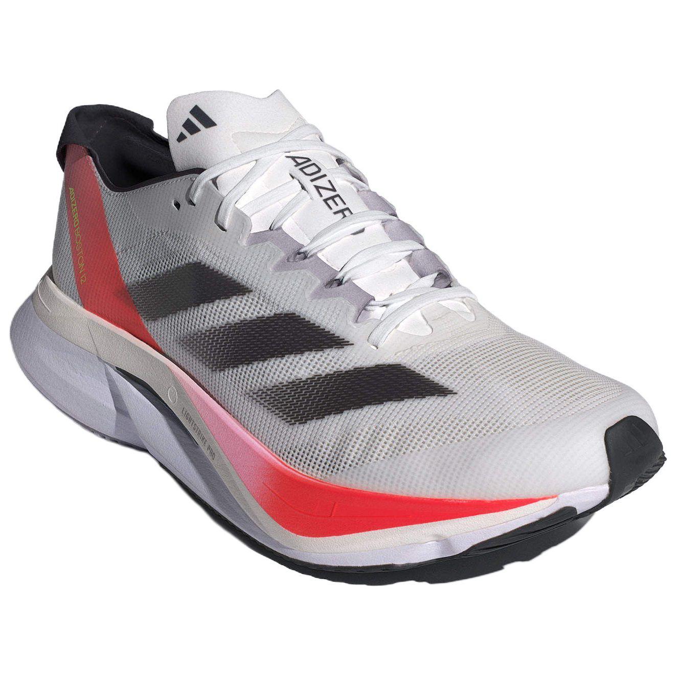 adidas Adizero Boston 12 ‘White Aurora Solar Red’