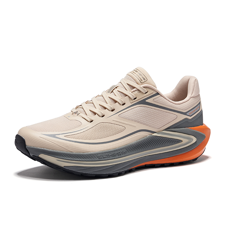 Erke Cushioning Slip Resistant Rebound Low top Casual Running Shoes Men’s Birch Wood Steel Gray