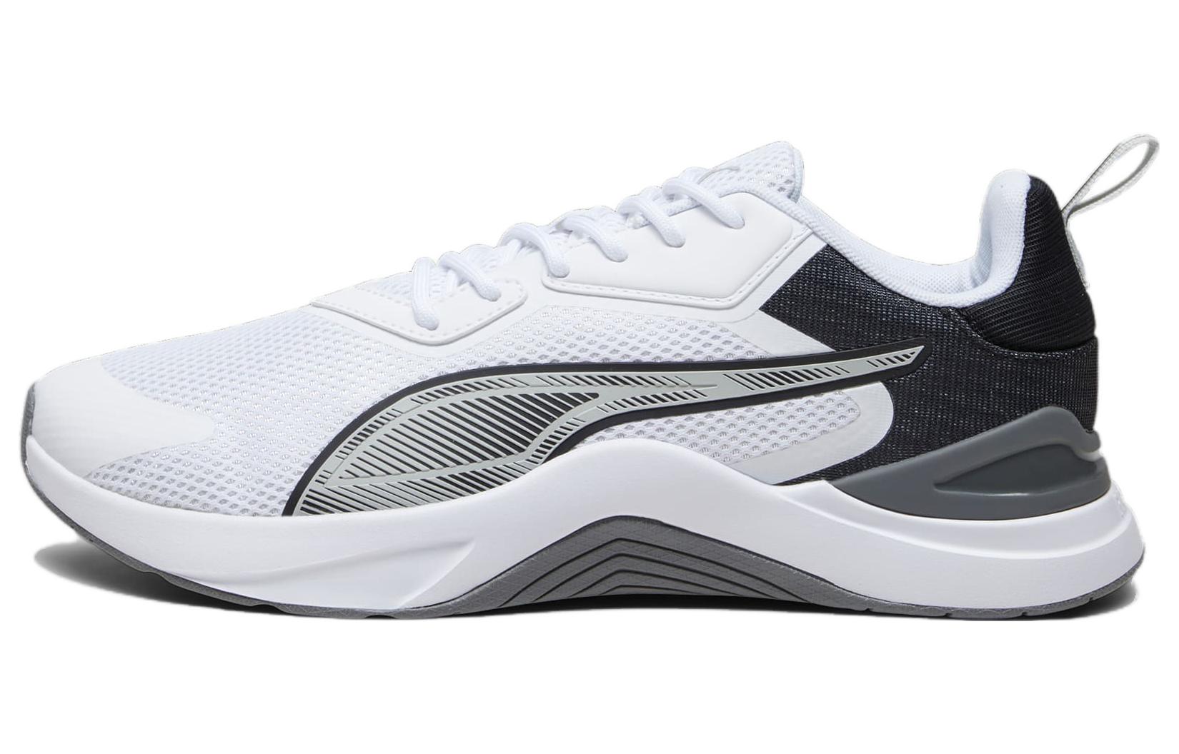 PUMA Infusion Sports Cushioning Low top Running Shoes Unisex White Black Gray
