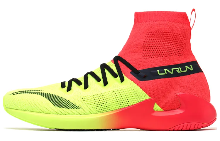 Li Ning Comfortable Cushioning Slip Resistant Breathable Rebound High top Running Shoes Unisex