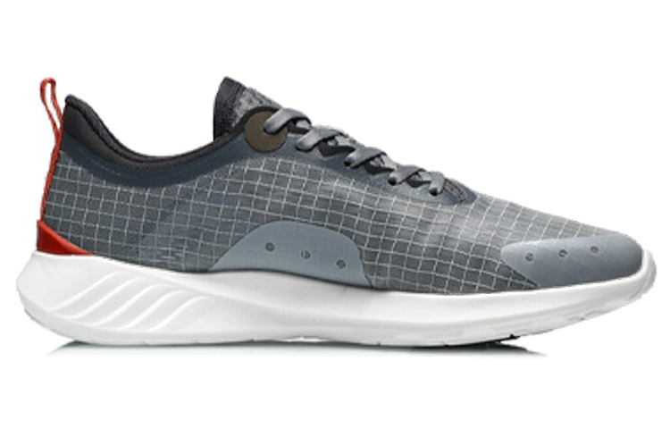 Li Ning Cushioning Slip Resistant Abrasion Resistant Lightweight Low top Running Shoes Men’s Stone Gray