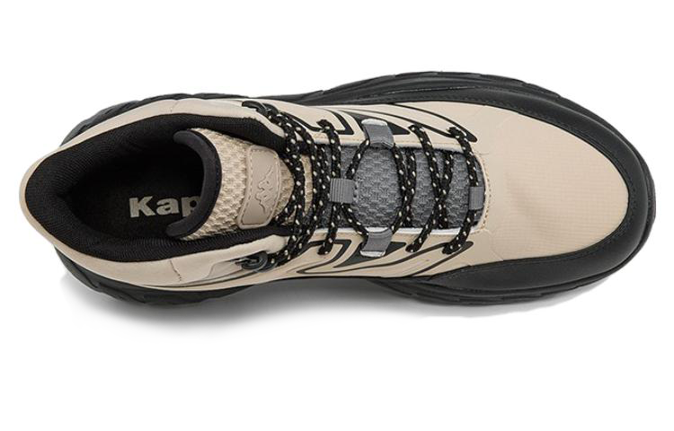Kappa Cushioning Slip Resistant Mid top Running Shoes Unisex Beige Black
