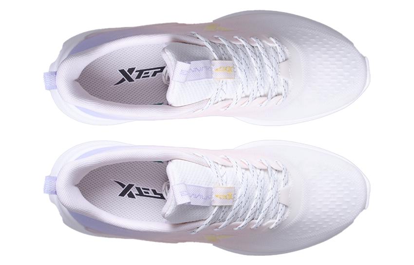 XTEP Xingyun Fabric Slip Resistant, Abrasion Resistant, Breathable Low top Running Shoes Women’s Pink Purple