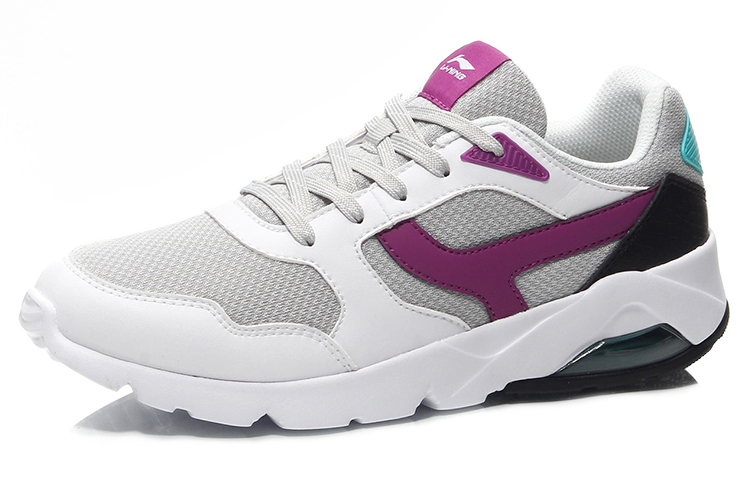Li Ning Cushioning Low top Running Shoes Women’s Gray White Purple