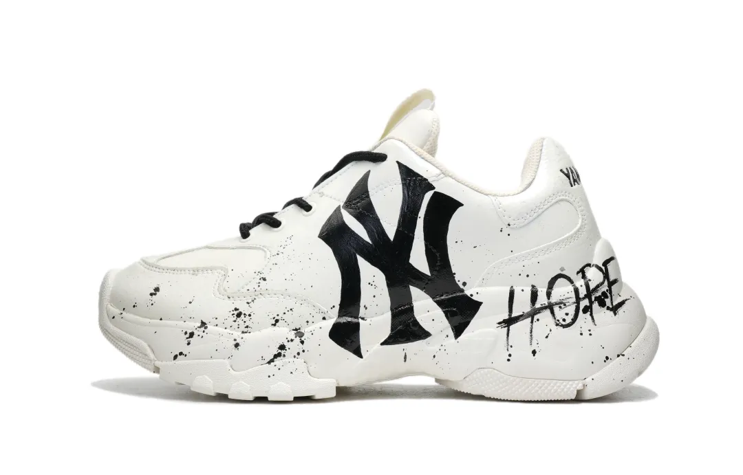 MLB Big Ball Chunky Slip Resistant Low top Chunky Sneakers Unisex White