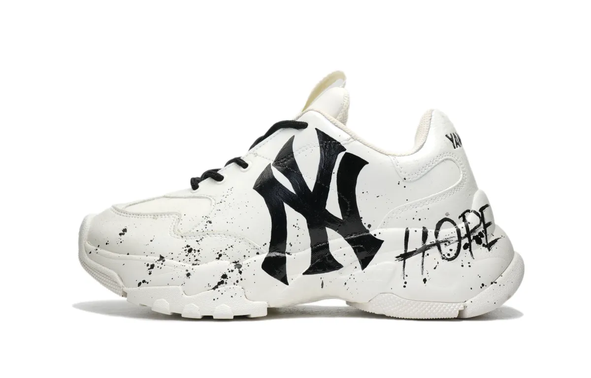 MLB Big Ball Chunky Slip Resistant Low top Chunky Sneakers Unisex White