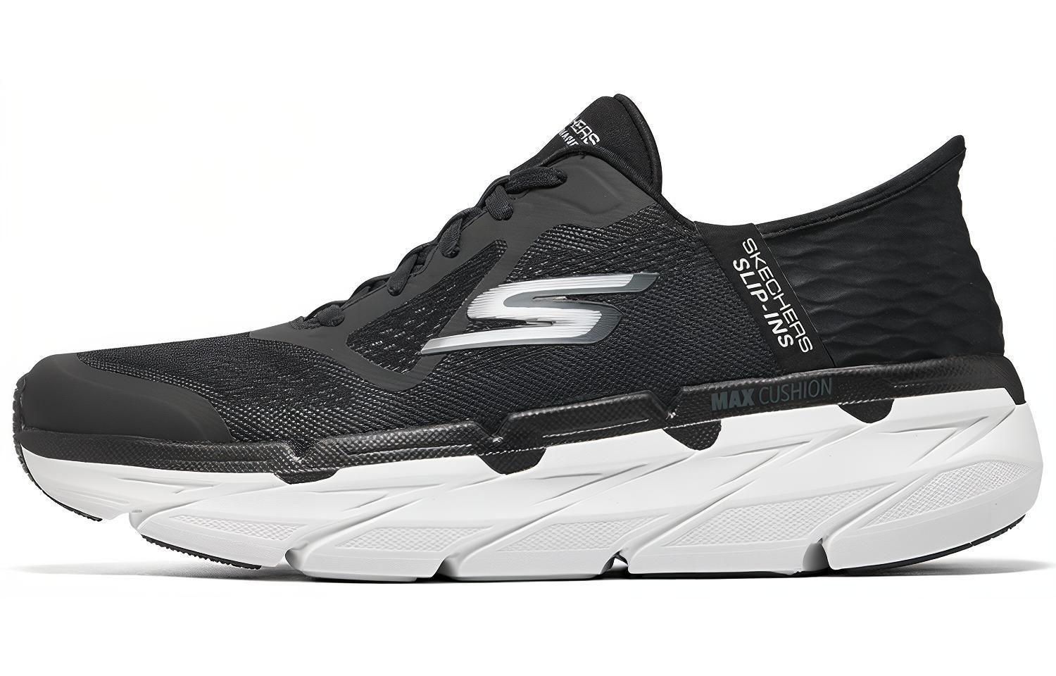 Skechers Skechers Max Cushioning Comfortable and Versatile Low-top Running Shoes Men's Black