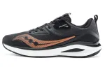 Saucony Jaeger Junior Fabric Cushioning Abrasion Resistant Breathable Support Low top Running Shoes Men's Black Red