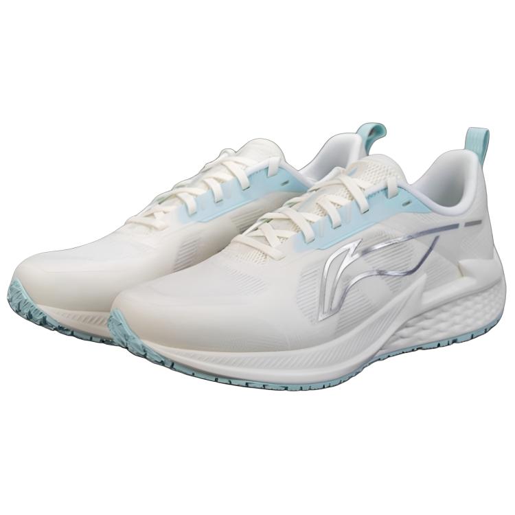 LiNing Breathable And Lightweight Low Top Physical Fitness Test, Physical Exam, Racing Running Shoes Women’s White Blue
