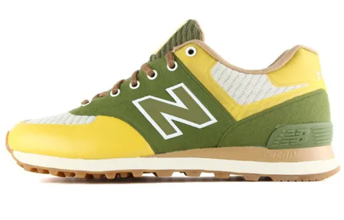 New Balance NB 574 Athleisure Fabric Low top Marathon Running Shoes Men's Yellow Green