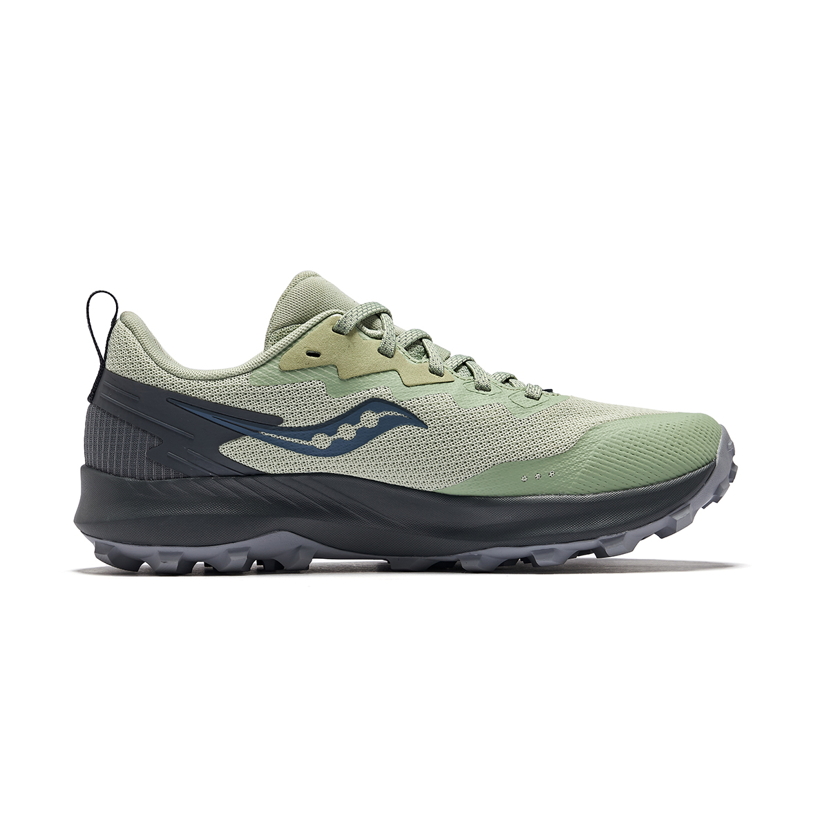 Saucony PEREGRINE 14 GTX Peregrine Slip Resistant Abrasion Resistant Low top Running Shoes Women’s Green Gray