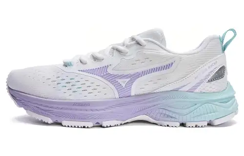 Mizuno Racer S Slip Resistant, Abrasion Resistant, Lightweight Low top Running Shoes Women's White Purple