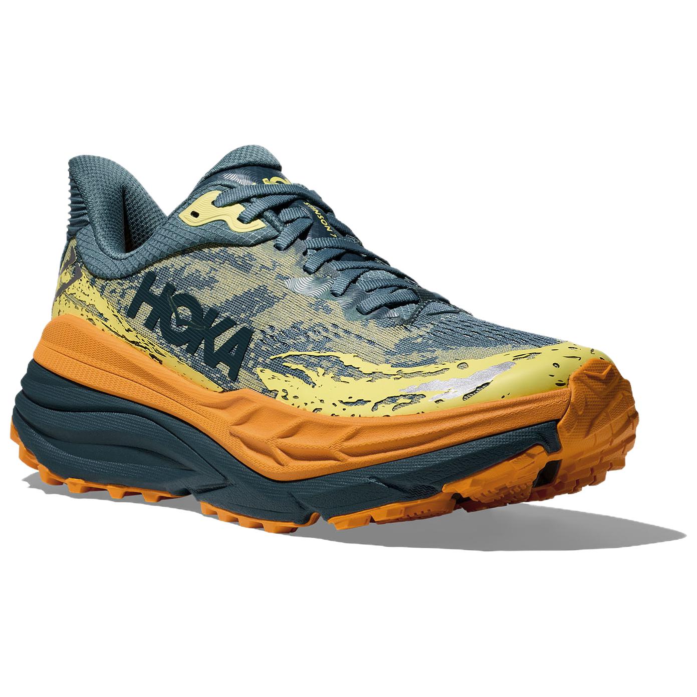 HOKA ONE ONE Stinson 7 Low top Running Shoes Men’s Green Orange Yellow