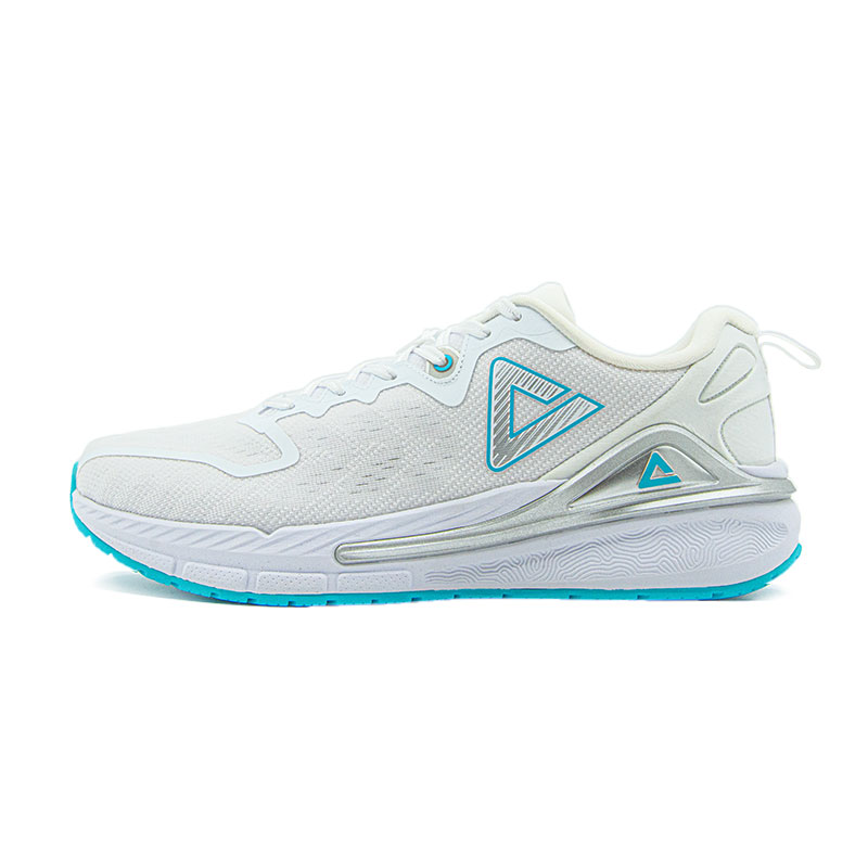 PEAK Cushioning Abrasion Resistant Cushioning, Wear Resistant Low top Casual Running Shoes Men’s White Blue
