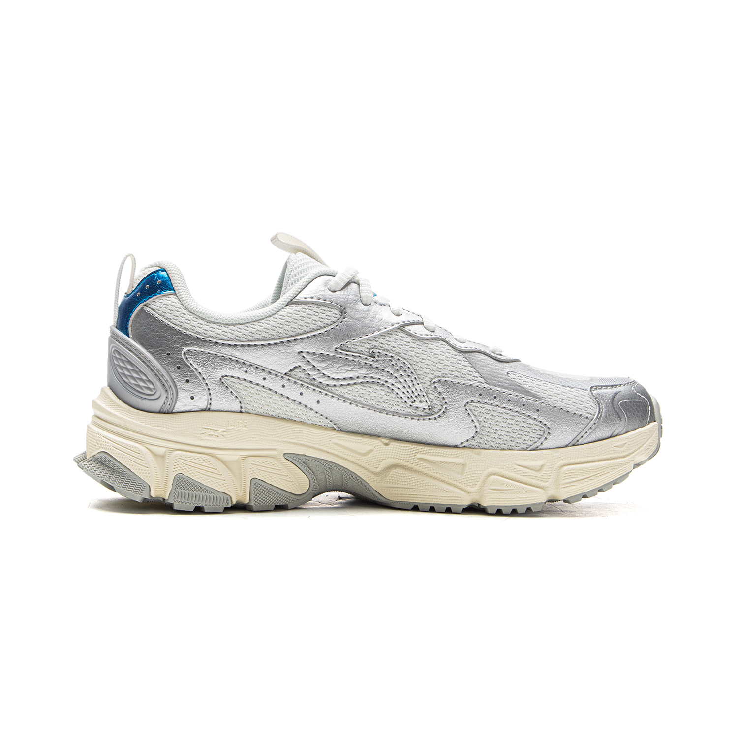 LiNing Cushioning, Slip Resistant, Abrasion Resistant, Rebound Low Top Running Shoes Women’s White Gray Silver