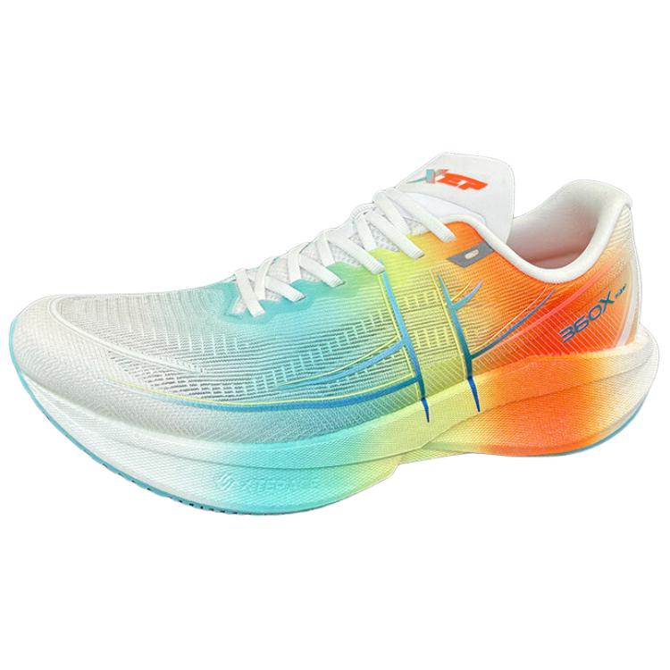 XTEP 360X 2.0 Low top Carbon Plate Marathon Training Running Shoes Men’s White Cyan Orange