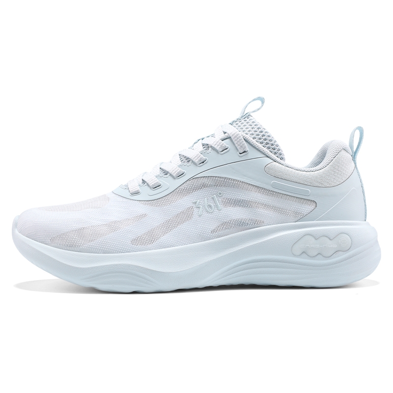 361° Feather PU, Mesh Cushioning Breathable Low top Casual Marathon Running Shoes Women’s Cyan