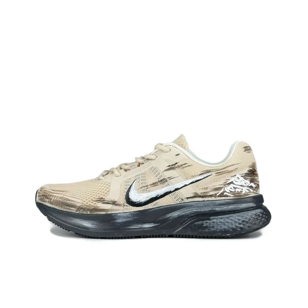 Nike Fabric Abrasion Resistant Slip Resistant Low top Rubber Casual Training Running Shoes Men's Brown