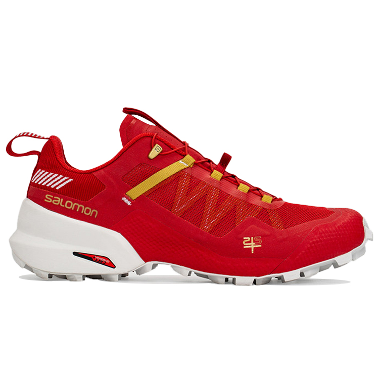 SALOMON Comfortable Cushioning Slip Resistant Abrasion Resistant Low top Running Shoes Unisex Red