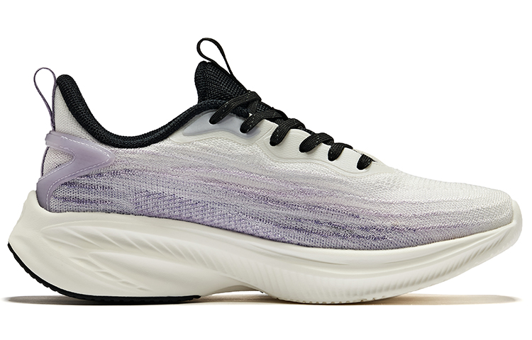 Erke Cushioning, Wear Resistant Low top Running Shoes Women’s True White Misty Purple