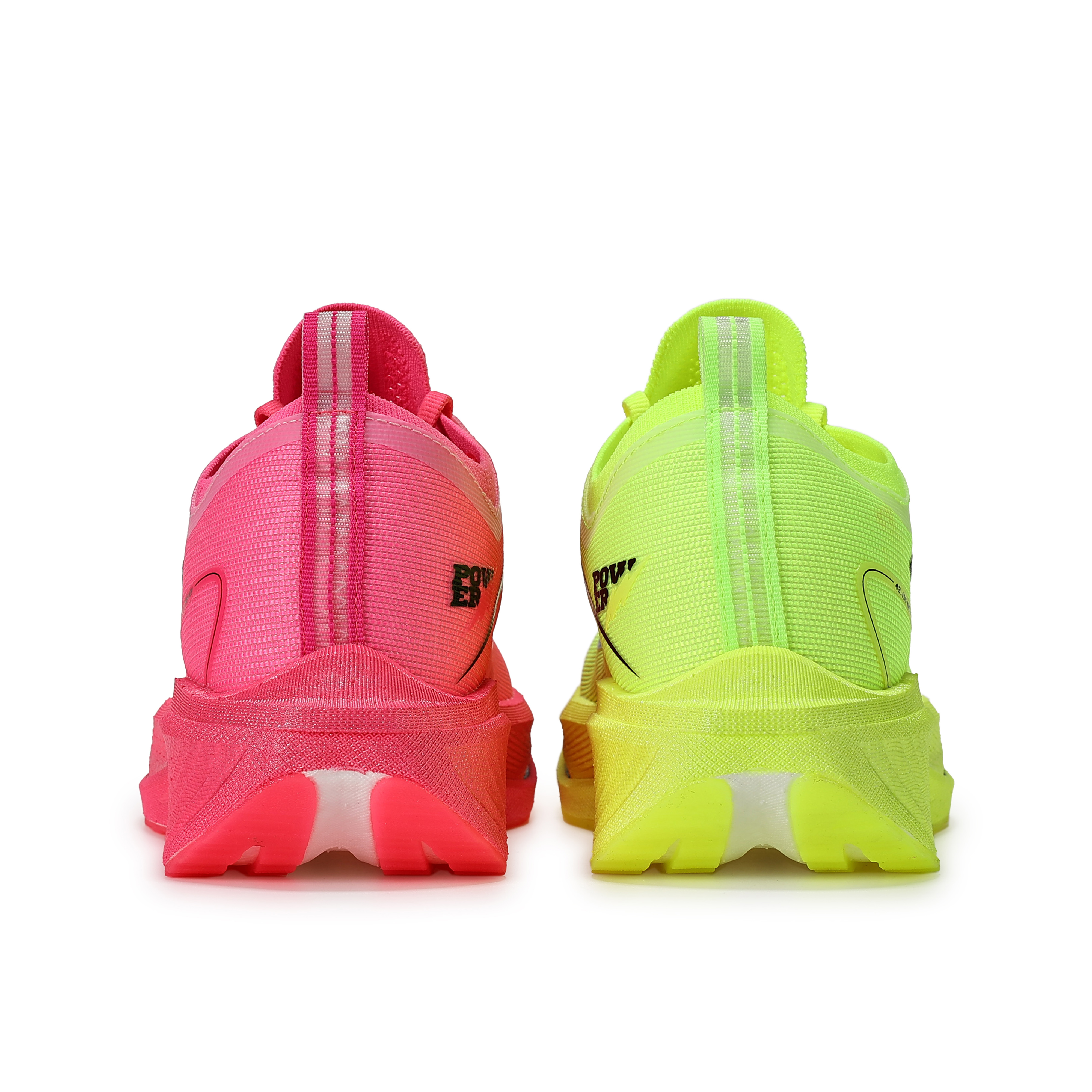 AISU Low top Genuine Carbon Plate Marathon Sprint Running Shoes Unisex Treasure Green & Rose Red