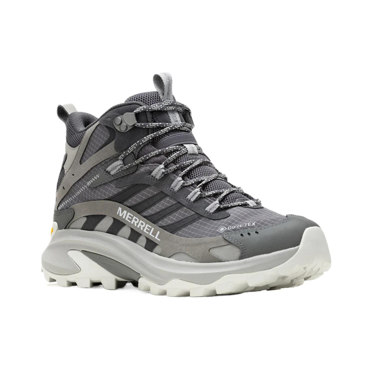 MERRELL MOAB SPEED 2 Abrasion Resistant, Non Slip, And Waterproof, Breathable Mid top Outdoor Shoes Men’s Gray