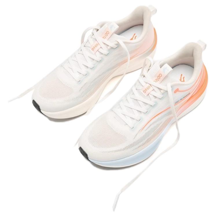 QIAODAN Q LITESPEED 6.0 Slip Resistant Abrasion Resistant Low top Casual Running Shoes Men’s White Orange