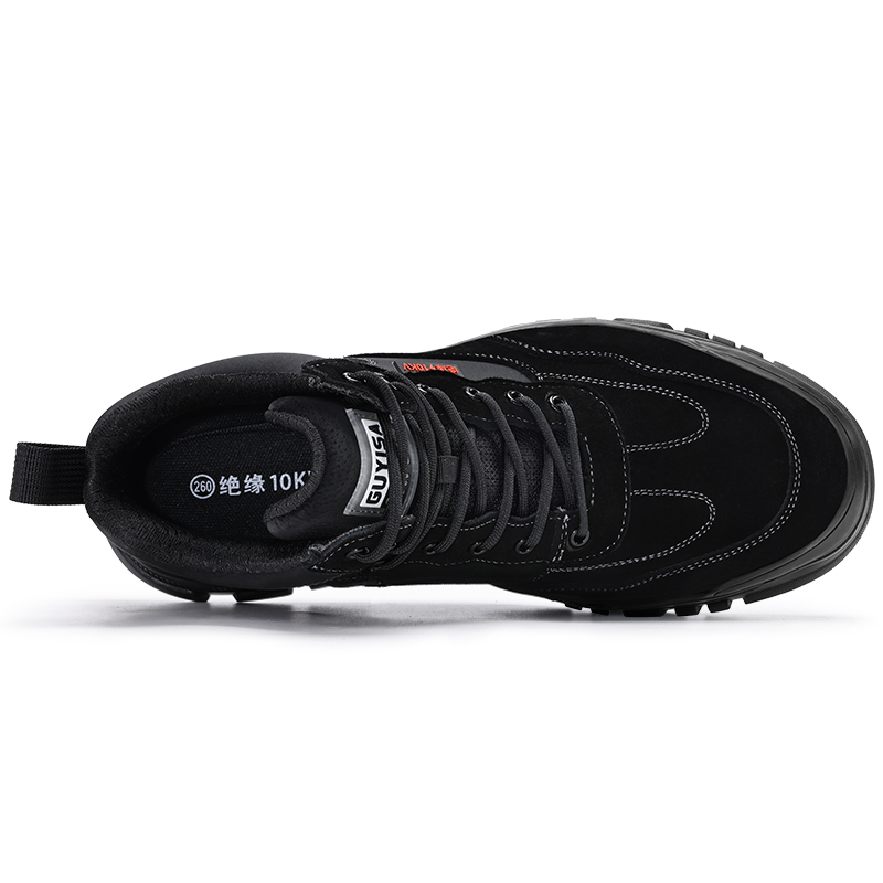 LANOUDUN Impact Resistant And Abrasion Resistant High top Outdoor Shoes Unisex Black