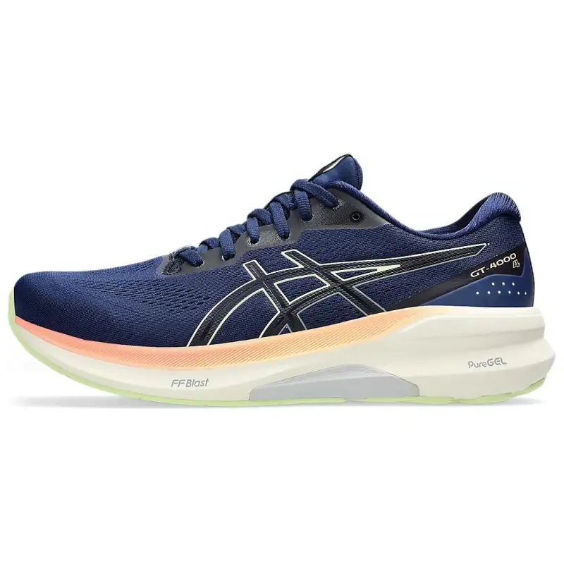 Asics GT 4000 4 Comfortable And Lightweight Low top Casual Running Shoes Men's Blue Black
