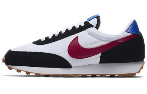 Nike Daybreak waffle sports comfort shock absorbing support low top casual running shoes women black and red
