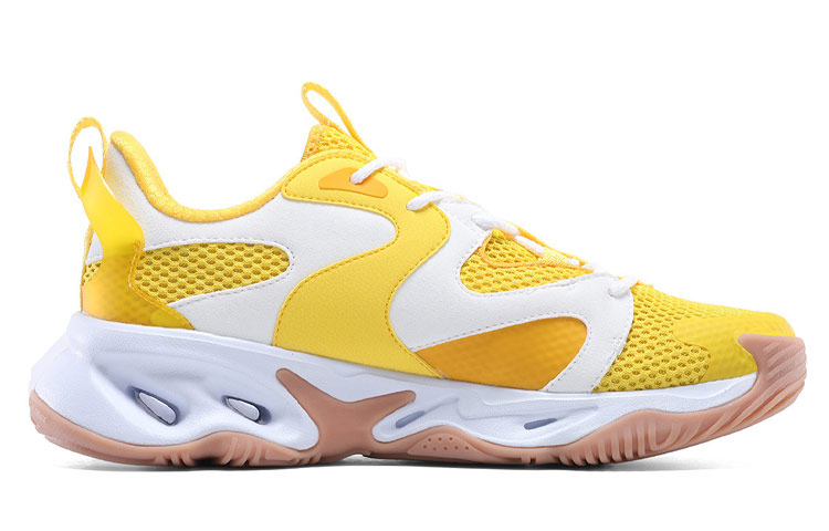 PEAK Wear resistant, Non slip And Breathable Low top Running Shoes Men’s Yellow White