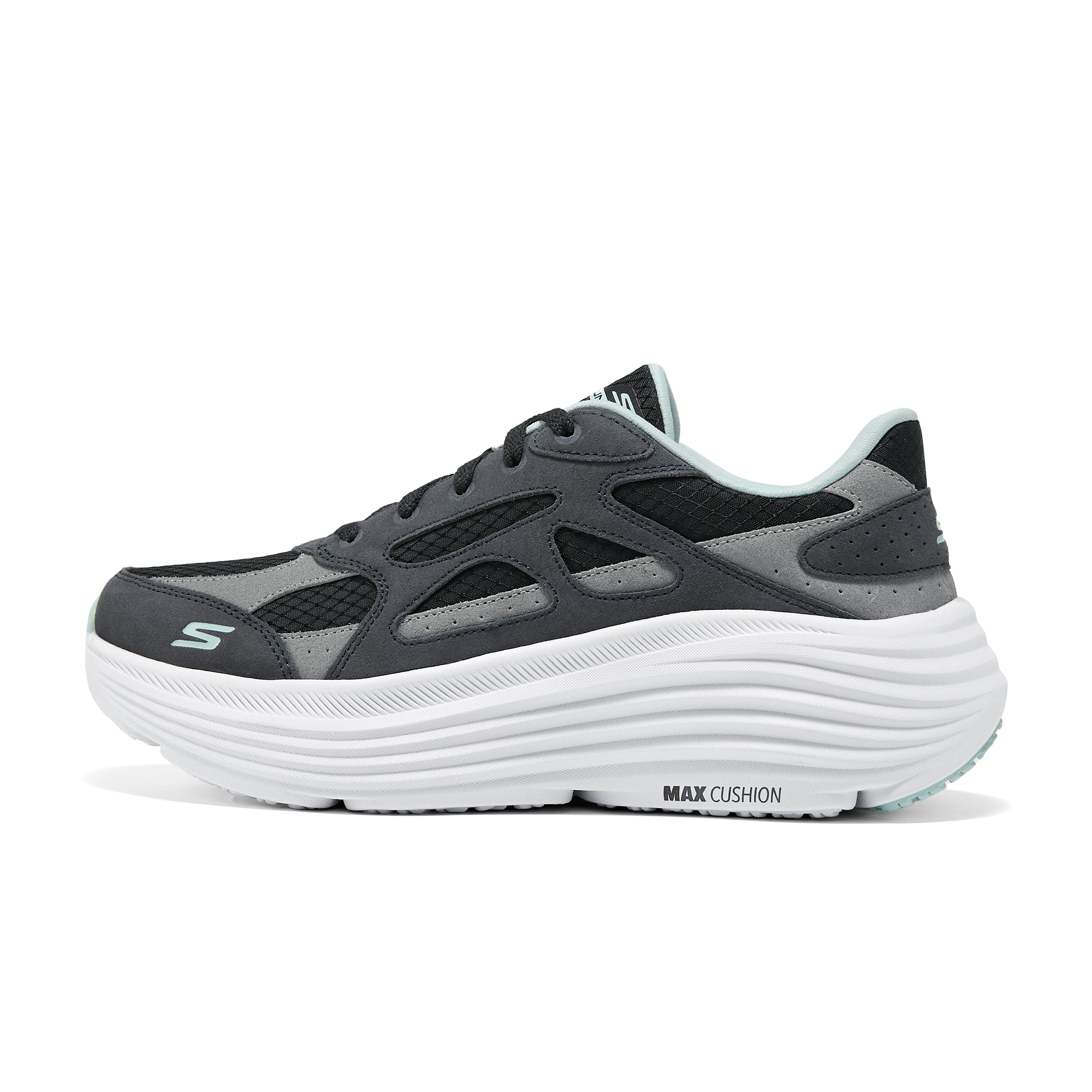 Skechers Nylon Breathable Lightweight Support Cushioning Balance Low top Running Shoes Women’s Gray