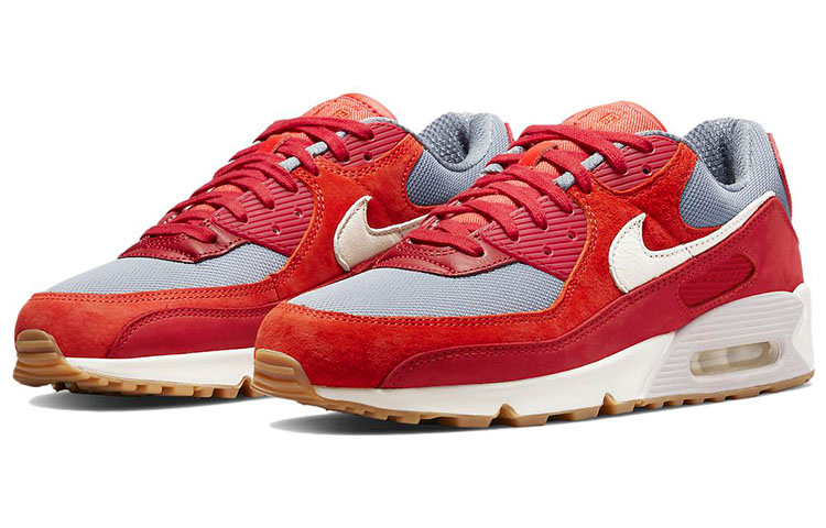 Nike Air Max 90 Premium Gym Red Smoke Grey Gum