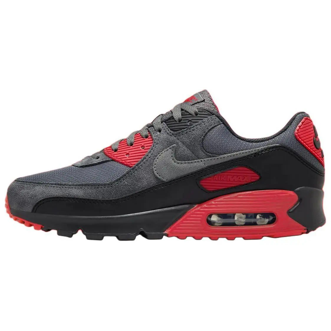 Nike Air Max 90 Smoke Grey Fire Red