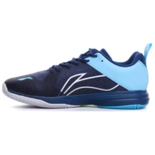 Li Ning Abrasion Resistant Breathable Low top Running Shoes Women's Blue Black