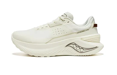 Saucony Shift Flow Lingxun Mesh Breathable Coverage Support Rebound Low top Running Shoes Unisex Beige